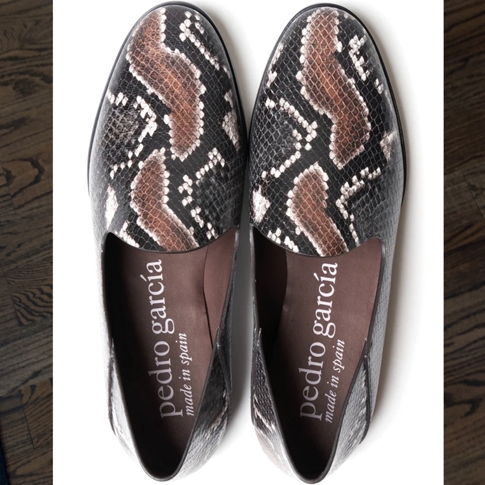 NWT Pedro Garcia Yoshi Snake Print Smoking Slipper